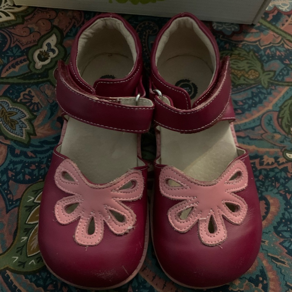 Pink and Red Mary Jane Shoes